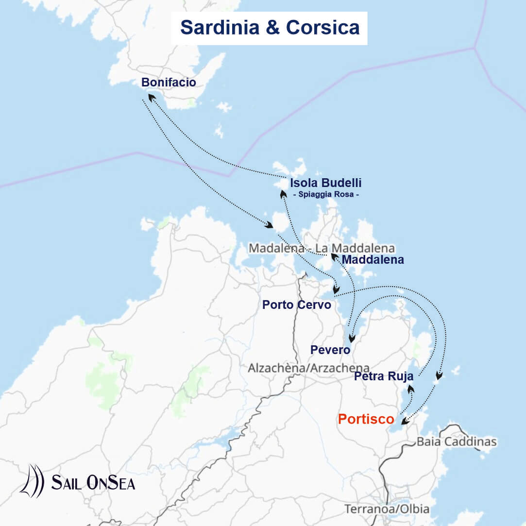 Sardinia Corsica rute